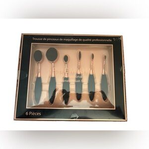 6-Piece Oval Makeup Brush Set